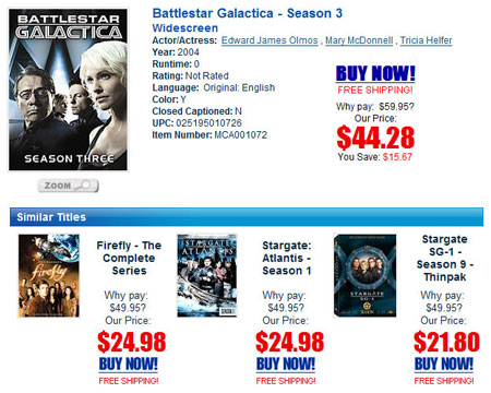 Similar products to Battlestar Galactica Season Three DVD